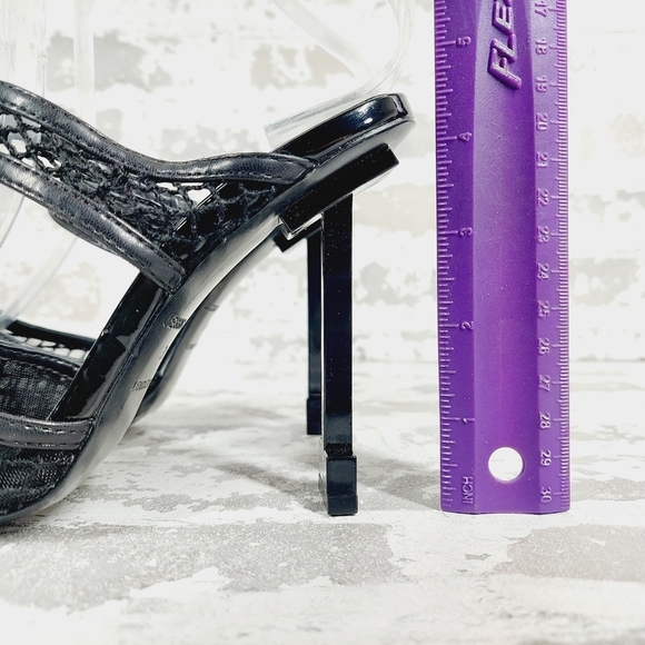 New Jessica Rich Ysabelle Black Fishnet Pointed Toe Pumps X330 - Picture 2 of 11